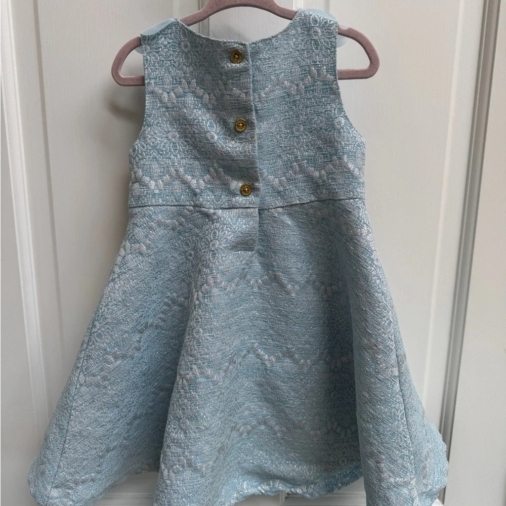NWOT OshKosh B'gosh 3T Formal Blue Ruffled A-Line Sleeveless Dress